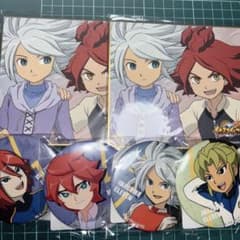 イナズマイレブン くじ引き堂 缶バッジ 色紙 ヒロト ガゼル バーン