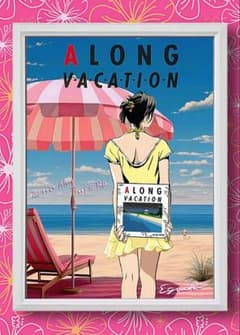 大滝詠一/江口寿史・ロンバケ【A4サイズ写真ポスターフレーム付き2点
