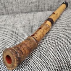 琴古流】尺八【竹内史光】作 在銘 和楽器 時代物 史光銘 一尺六寸