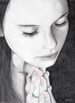 鉛筆画「The prayer」 B5大サイズ - メルカリ