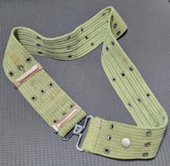 旧日本陸軍 実物 装具帯／弾帯 帆布製 Z字フック 昭和期 当時物 日本軍