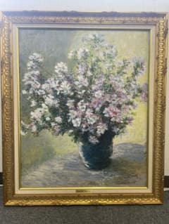 クロード・モネ 花瓶の花 絵画 認定書付き - メルカリ