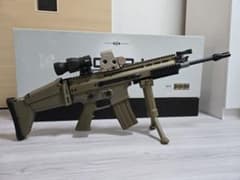 即サバゲー可】東京マルイ 次世代SCAR-L FDE 豪華カスタム＆予備マグ付