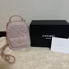 CHANEL非売品メイクアップバッグ ピンク ツイード - メルカリ