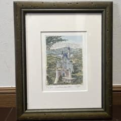 希少 織田義郎リトグラフ ノイシュバンシュタイン城Neuschwanstein