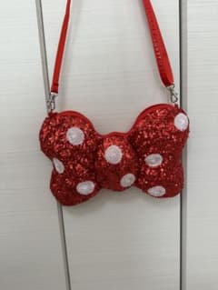 ディズニー ミニー リボン スパンコール ショルダーバッグ ポシェット