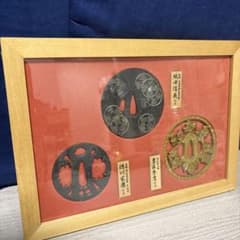 希少品】【非売品】額(刀鍔) 織田信長 豊臣秀吉 徳川家康 セット