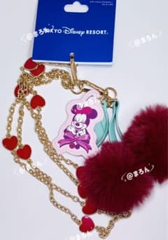 スマートフォンアクセサリー ストラップ ミニー さくらんぼ ディズニー