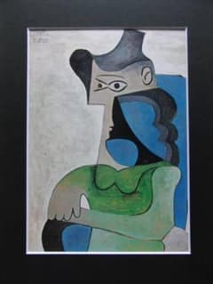 ピカソ、帽子をかぶった女、希少画集画、新品額装付 - メルカリ