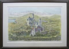 絵画 織田義郎 手彩色エッチング ノイシュバンシュタイン城 - メルカリ