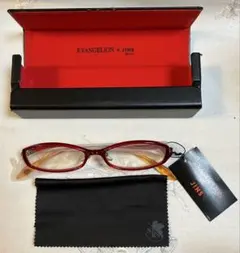 新品未使用】エヴァンゲリオン× JiNSメガネ アスカモデル 度無し