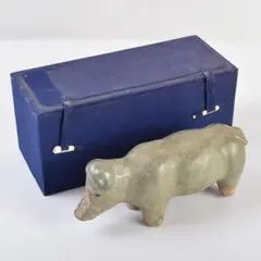 中国 龍泉窯 青磁 神獣 牛 置物 C R9319 - メルカリ