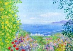 連鎖する変化アクリル画原画