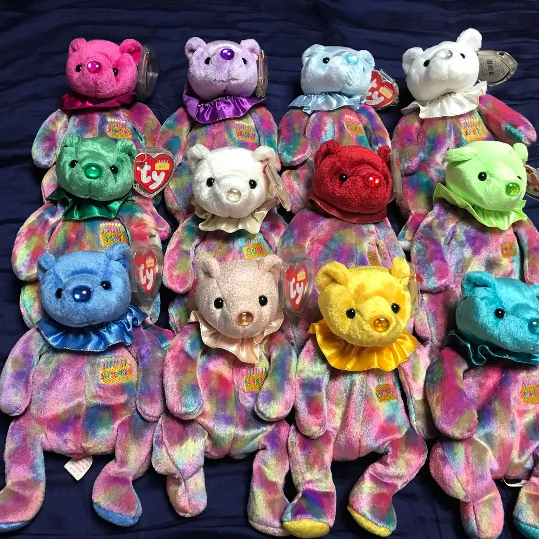 12月30日誕生日⚫虹色クジャク️○Ty ビーニーズ Beanie Baby
