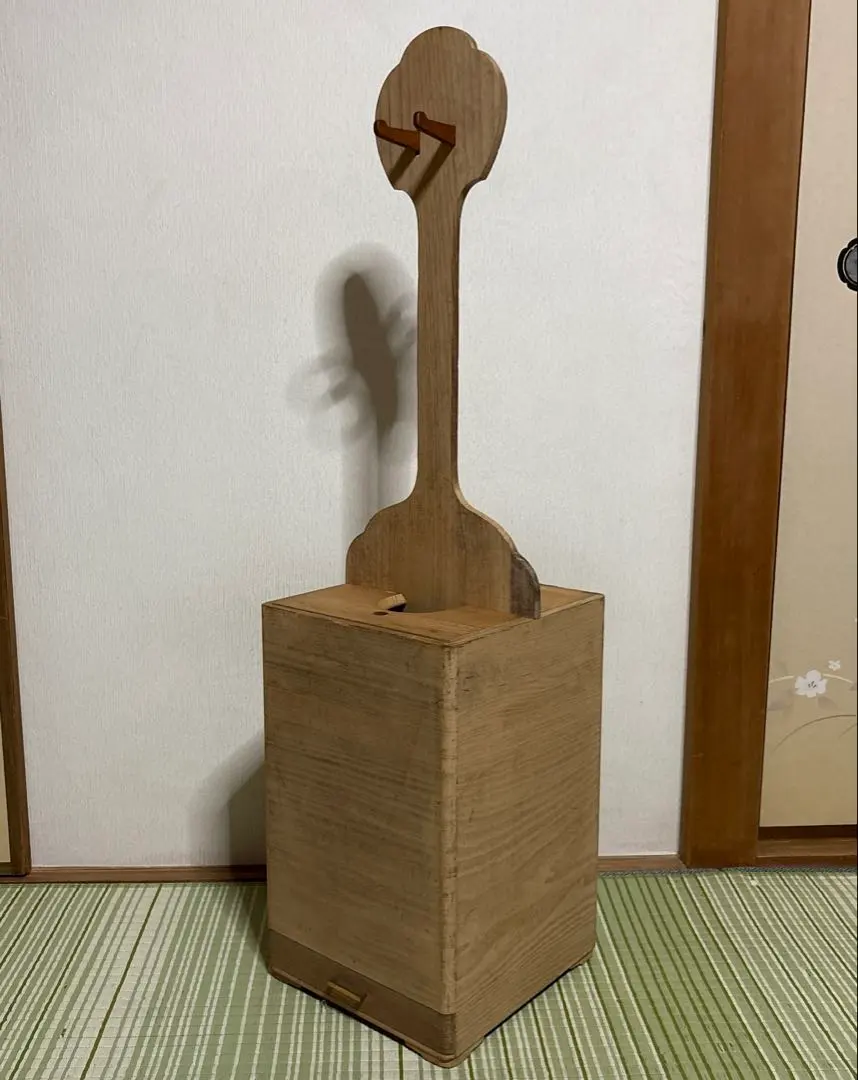 ♪手作り 三味線用スタンド木製 5丁並び 細棹 津軽 三線 教室にも
