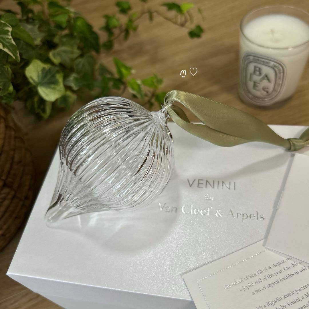 ヴァンクリーフ&アーペル VENINI ガラス製オーナメント2個組 顧客