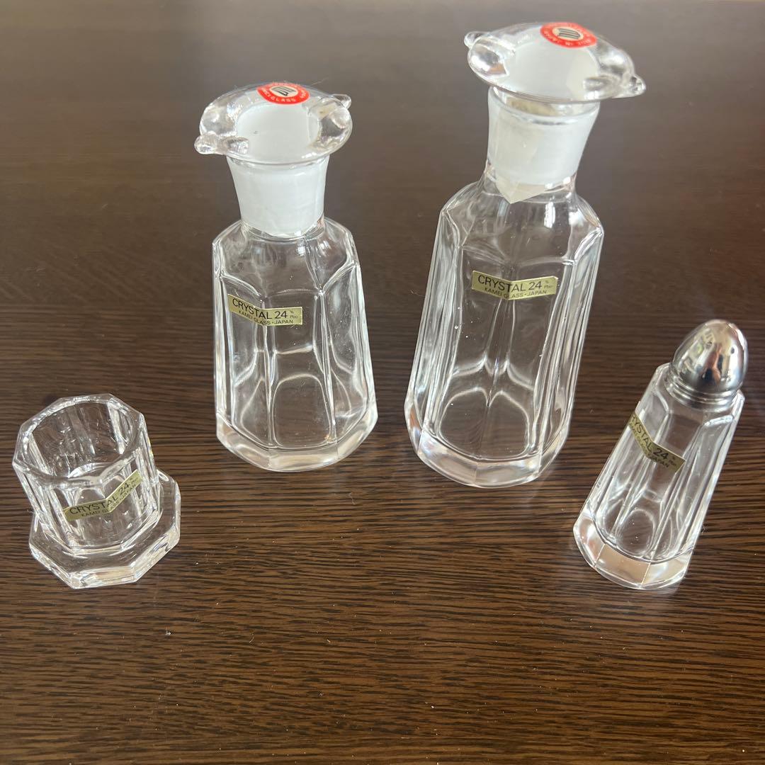 昭和レトロkamei glass調味料入れ - メルカリ