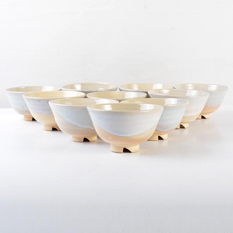 茶道具 萩焼 玉村松月作 数茶碗 十客 共箱 M R7529B - メルカリ