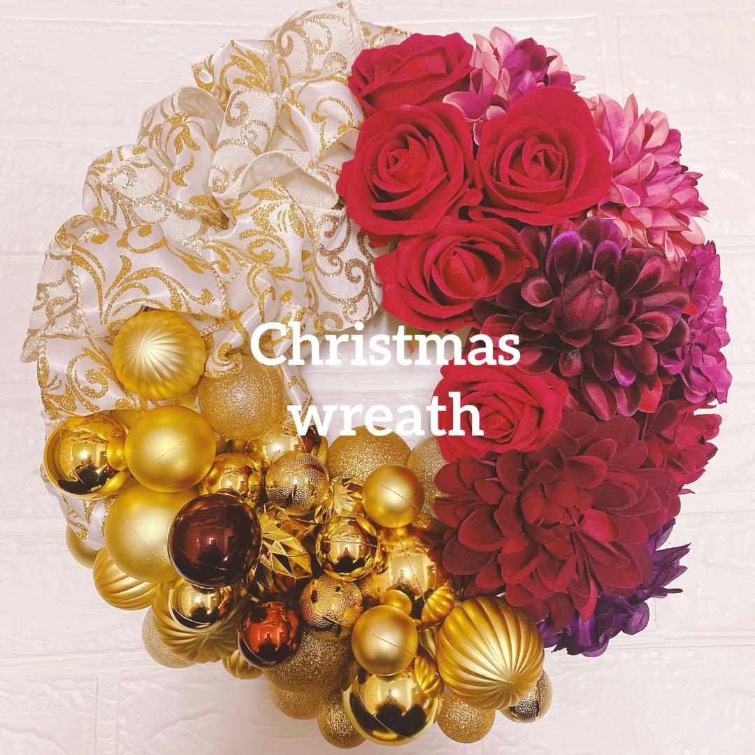 ✴︎クリスマスリース✴︎婀紅美さま専用 大きなポインセチア レッド系 クリスマスリース 送料無料 スワッグ