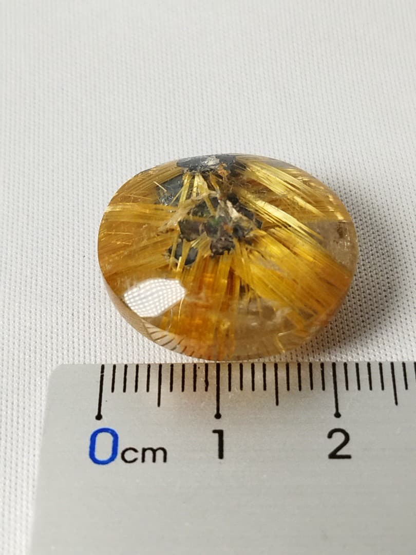 タイチンルチルクォーツ　太金針水晶　太陽放射ルチル　レア　天然石　鉱物　8.0g