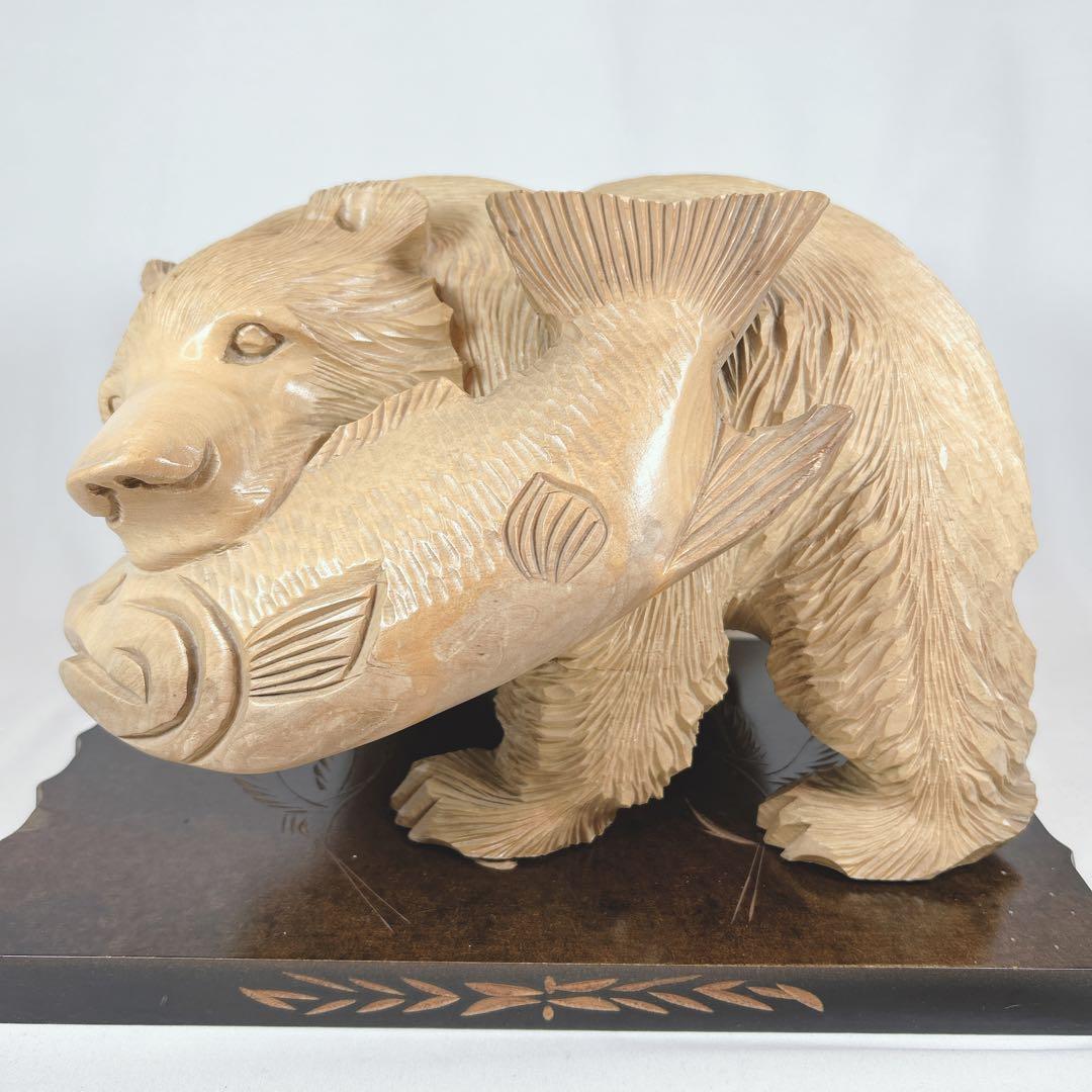 木彫りの熊 藤戸滝光作 工芸品 置物 藤戸竹喜 - メルカリ