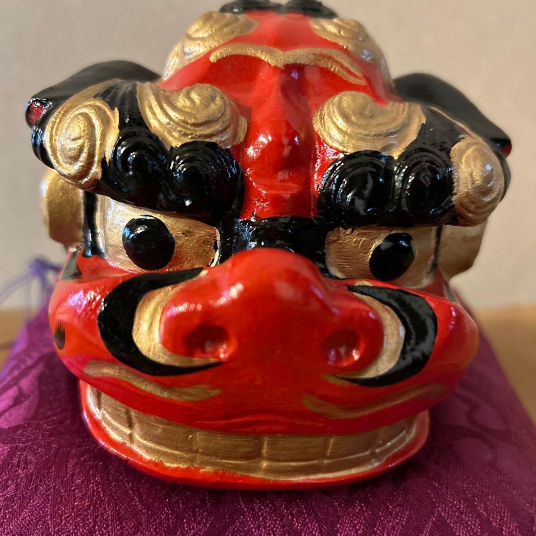 獅子 顔 置物 飛騨高山製 - メルカリ