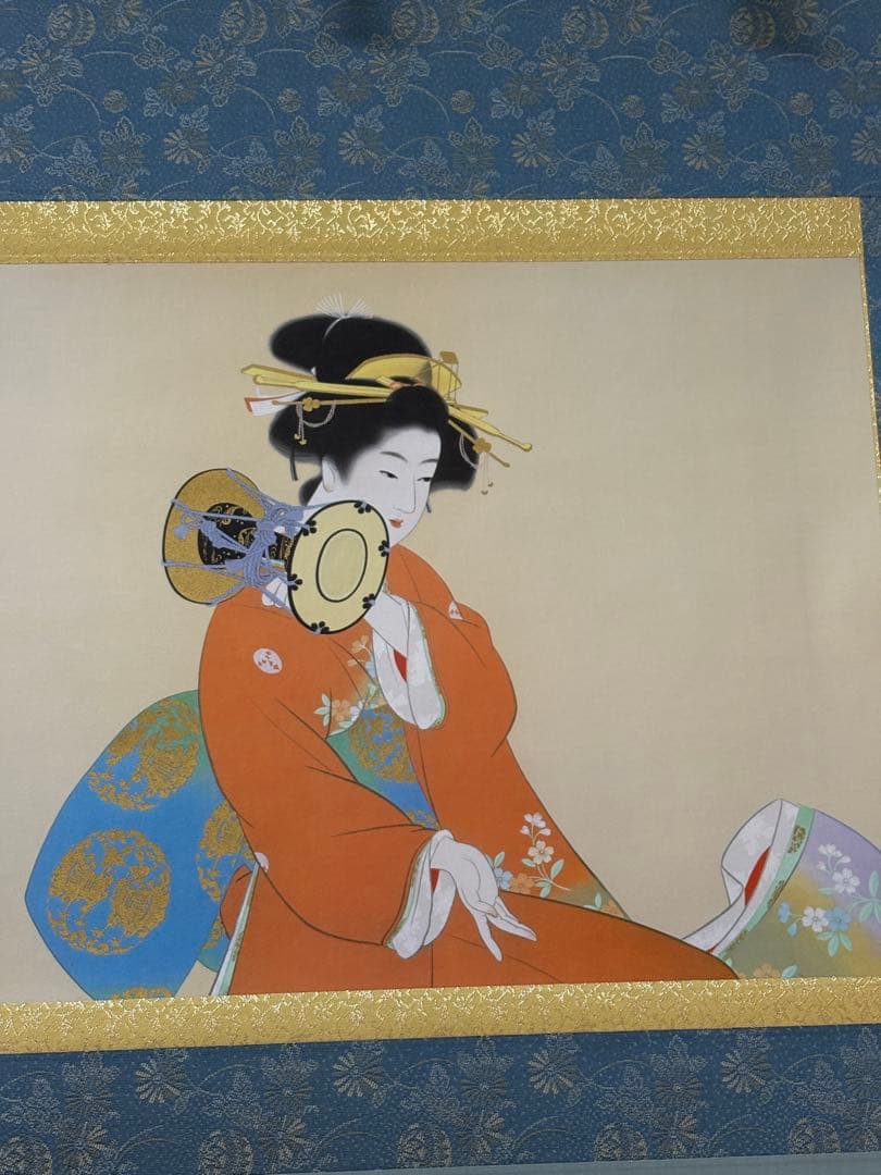 た*お様 美品 掛け軸 上村松園筆 鼓の音 限定番号（23/500） シルクスク 楽天市場】上村松園 「 鼓の音 」 掛軸 高級複製版画 【中古】 : 内田画廊