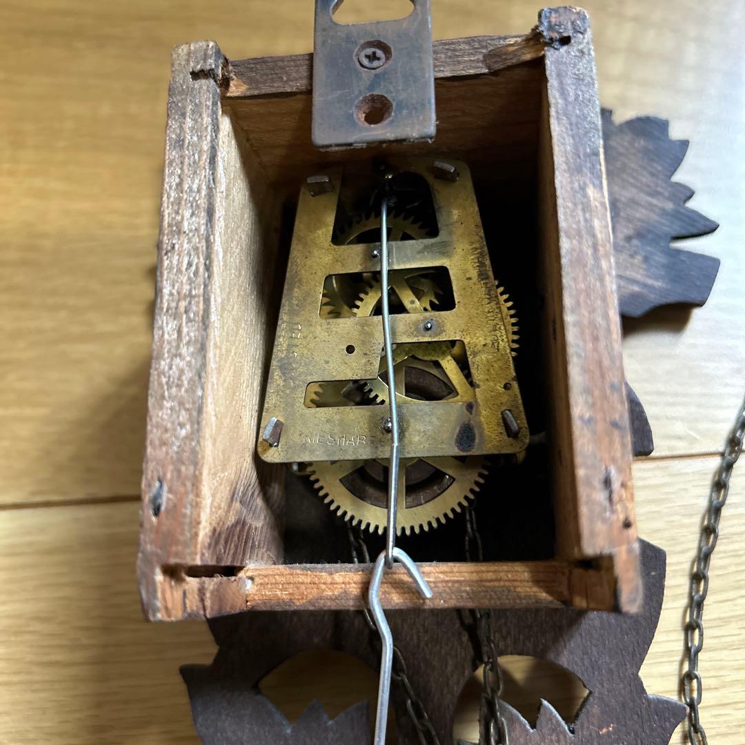 木製柱時計 時代物ミニ柱時計 made in Germany レトロ鳩時計 - メルカリ