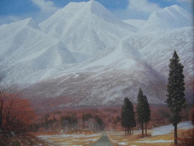 村山孝夫、「滝(苗名滝)」、希少画集の額装画、四季、風景、人気作品