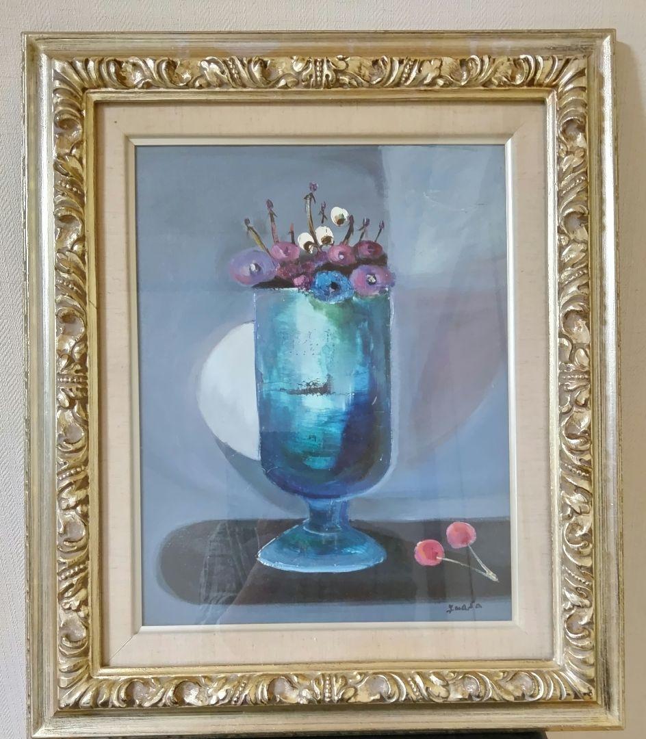 油彩画 花瓶の花　パンジー 油彩画 花瓶の花 パンジー 油彩画 花瓶の花 パンジー 油彩画 花瓶の