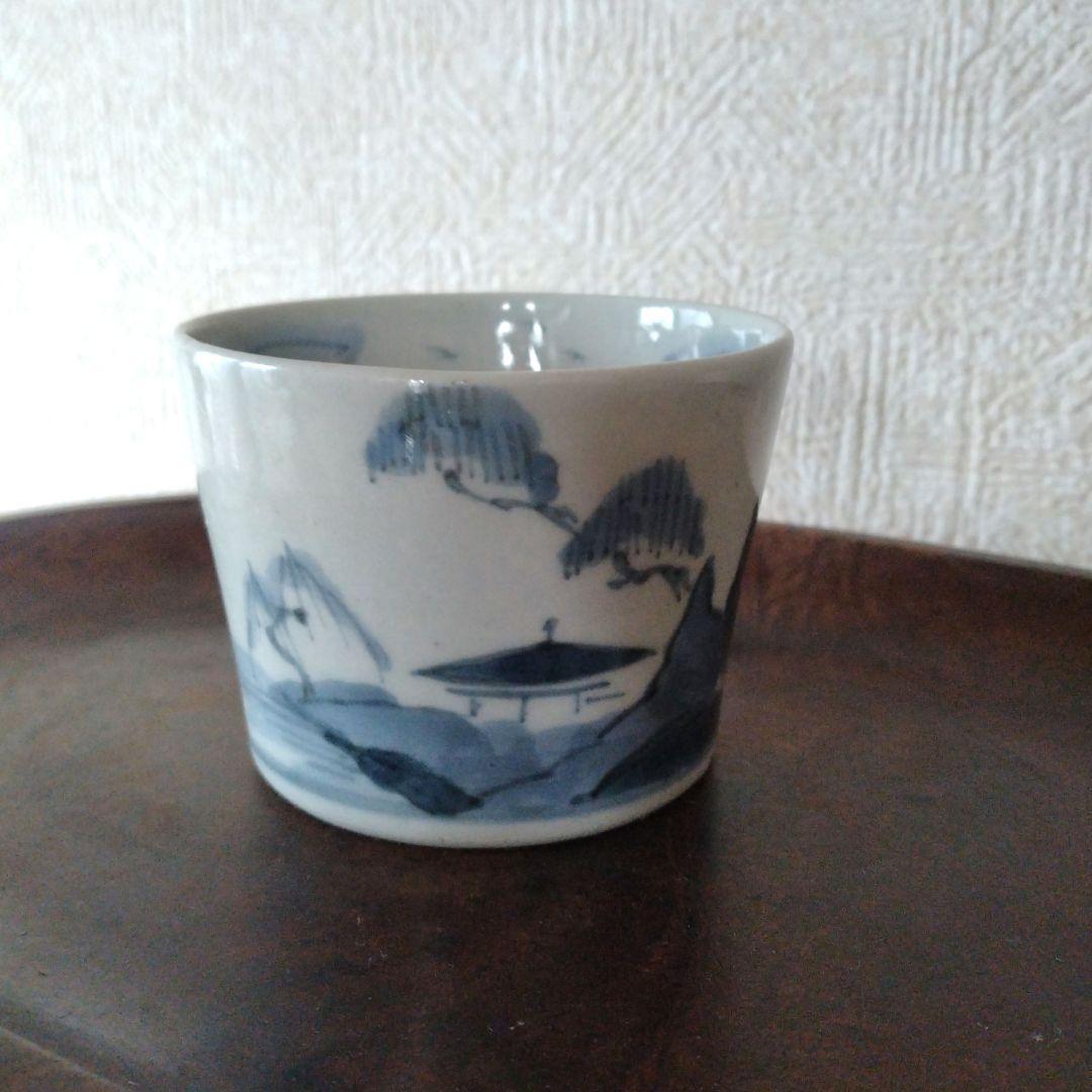 KAZU様専用です。】古伊万里染付山水文雁の図蕎麦猪口 - メルカリ