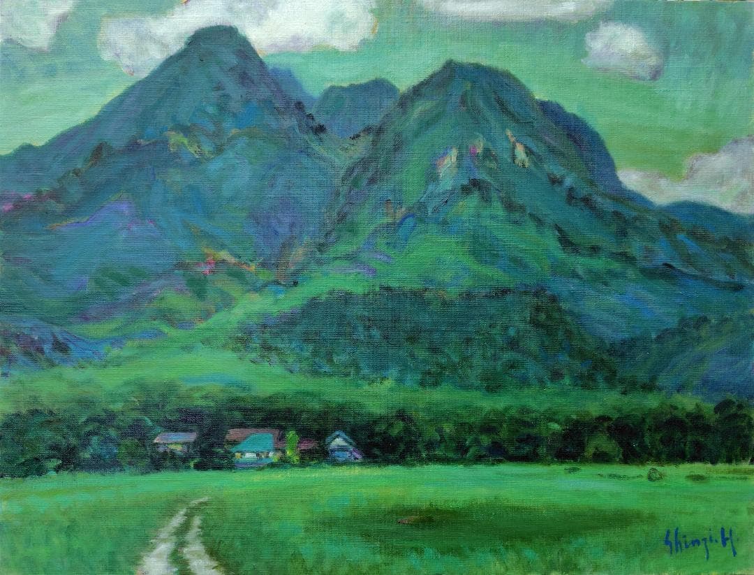 「行く夏」P15 1993 油彩画 風景画 油絵 アート 絵画 尾瀬 燧ヶ岳 楽天市場】絵画 油絵 尾瀬 （佐藤俊男） 送料無料 【海・山】【肉筆