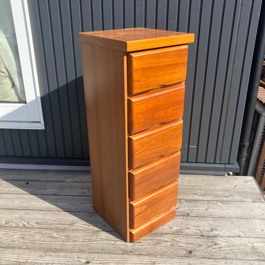 昭和レトロ 古家具 道具箱 木製チェスト 5段 箪笥 タンス 小物入れ 小物収納 東谷 チェスト 木製 おしゃれ 5段 タンス 引き出し 高さ92 完成品 幅41