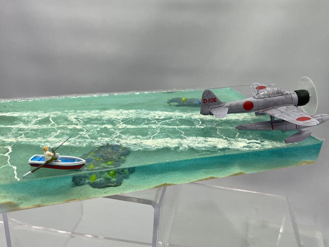 基地から飛び立つ二式戦闘機 レジン ジオラマ - メルカリ