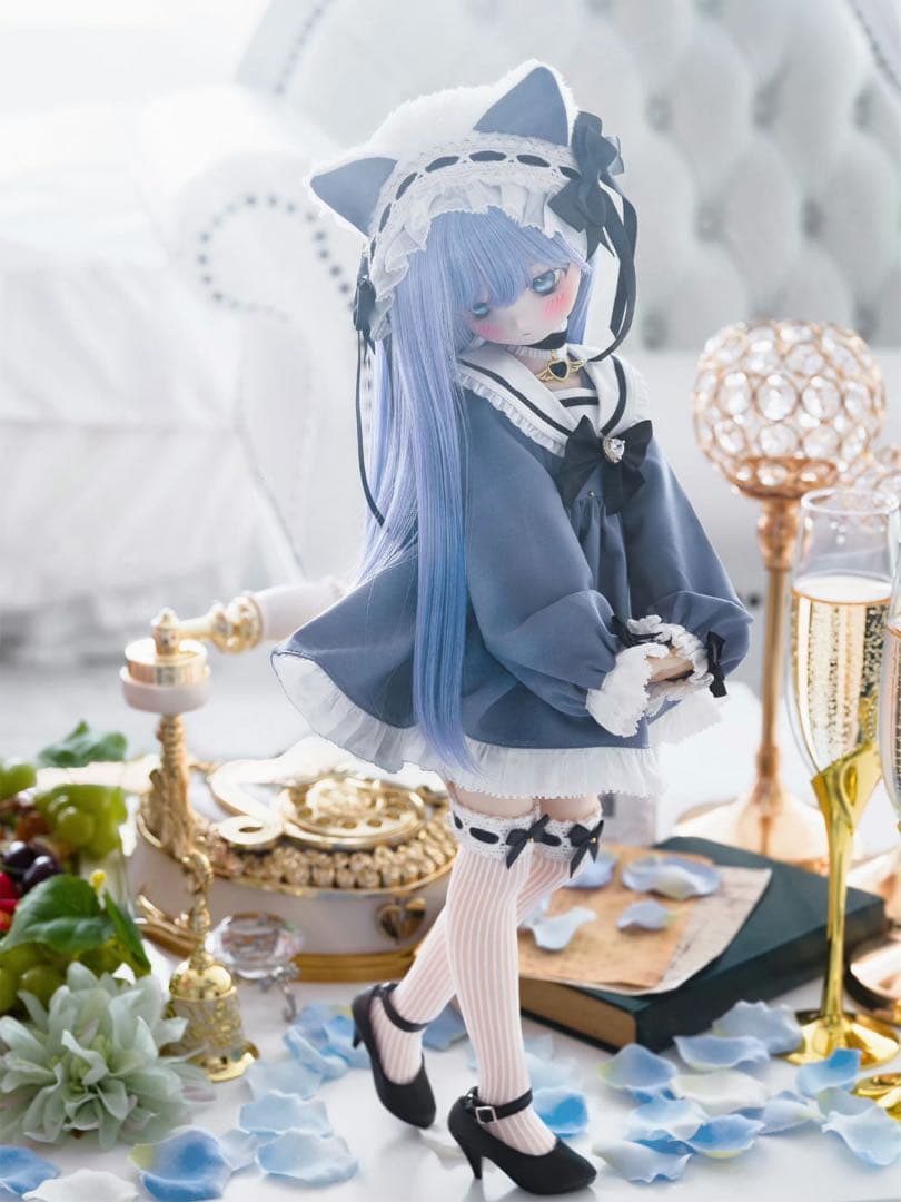 海外ディーラー製 癒しネコ MSD MDD服 1/4サイズ ブルー - メルカリ