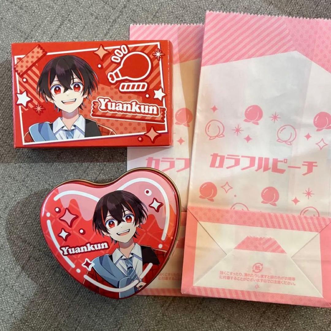 カラフルピーチ ゆあん ゆあんくん チョコ缶 ハートシールチョコ