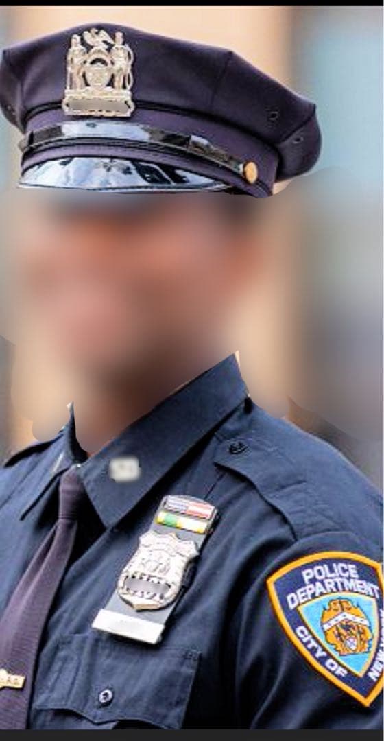 超希少】NYPD/巡査 徽章&帽章（認証番号同）