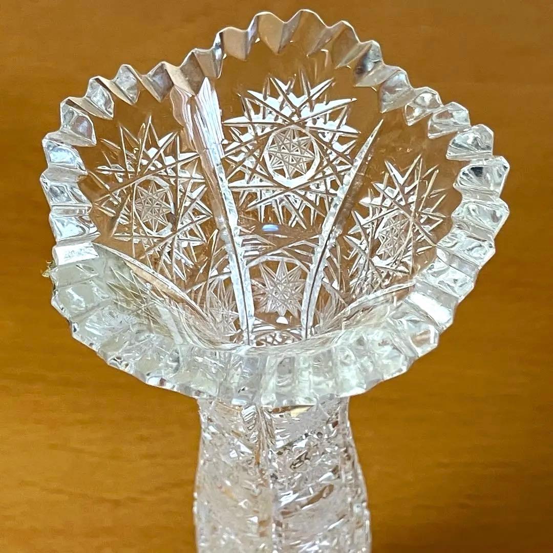 ボヘミアクリスタル 花瓶 一輪挿しpbo24% 500PKチェコ製 - メルカリ