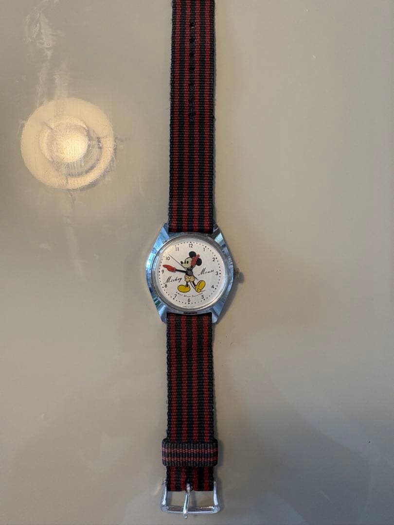 ディズニータイムSEIKO ミッキーマウス 手巻き時計 稼働品ビンテージ