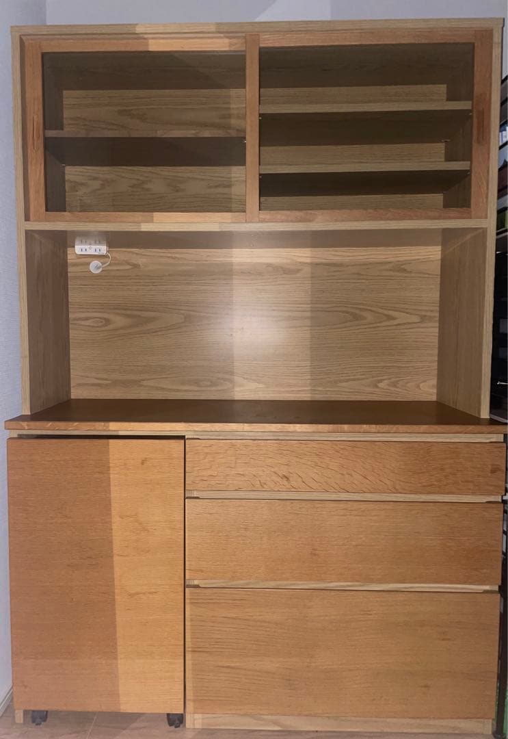 無印良品　木製カップボード・幅１２０ｃｍ・オーク材 木製カップボード・幅120cm・オーク材 | 無印良品