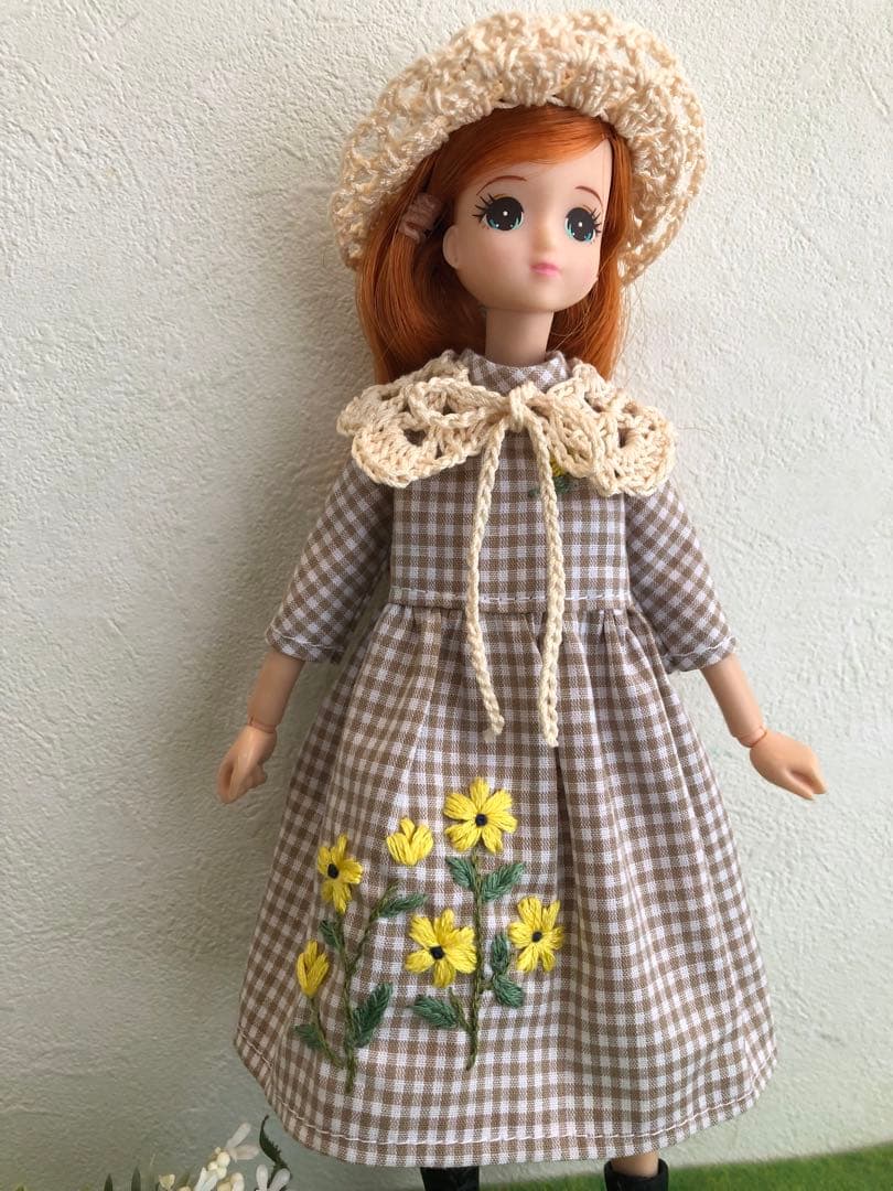リカちゃん服 766 刺繍ワンピースセット ハンドメイド - メルカリ