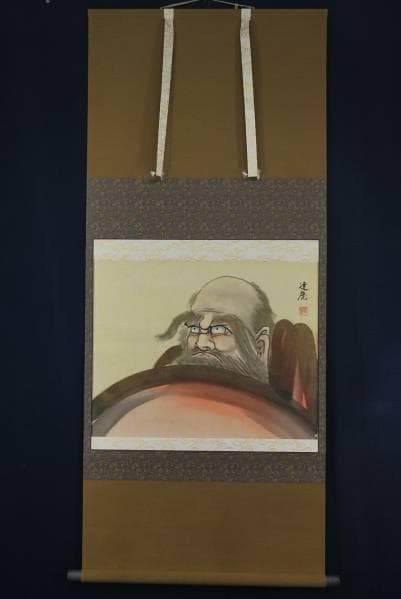 不詳/作者不詳/達磨図/布袋屋掛軸B-335 - メルカリ