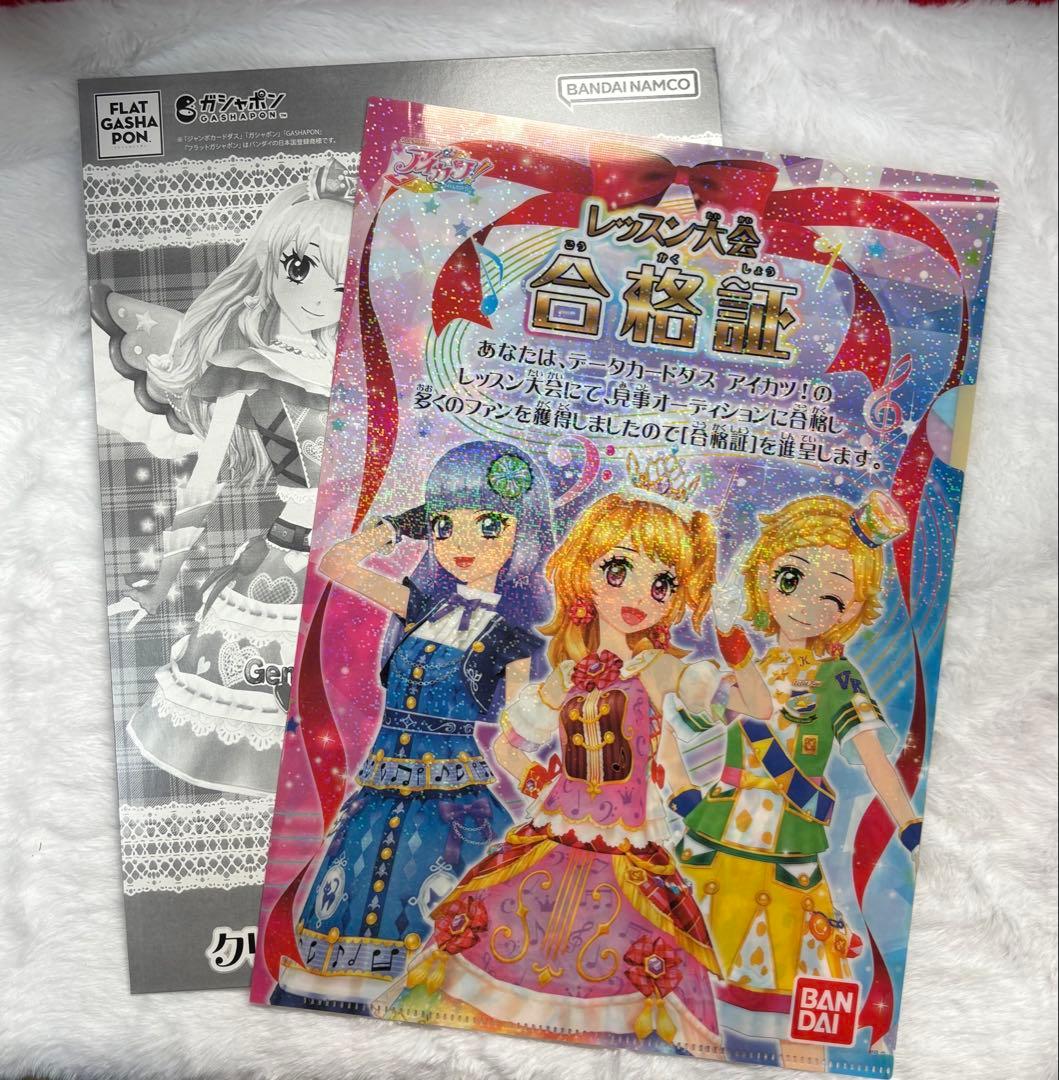 アイカツ！クリアファイル シークレット レッスン大賞 合格証 クリア