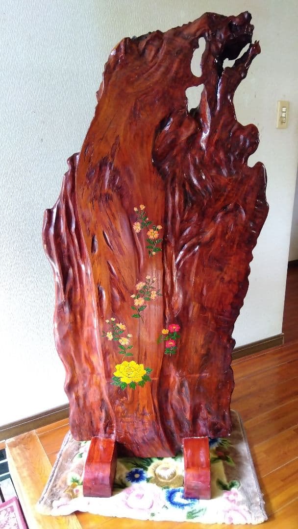 木製花彫刻アート作品 木彫刻 『 カラー 』 アート 芸術作品 彫刻 花 彫刻 佐藤史隆 通販