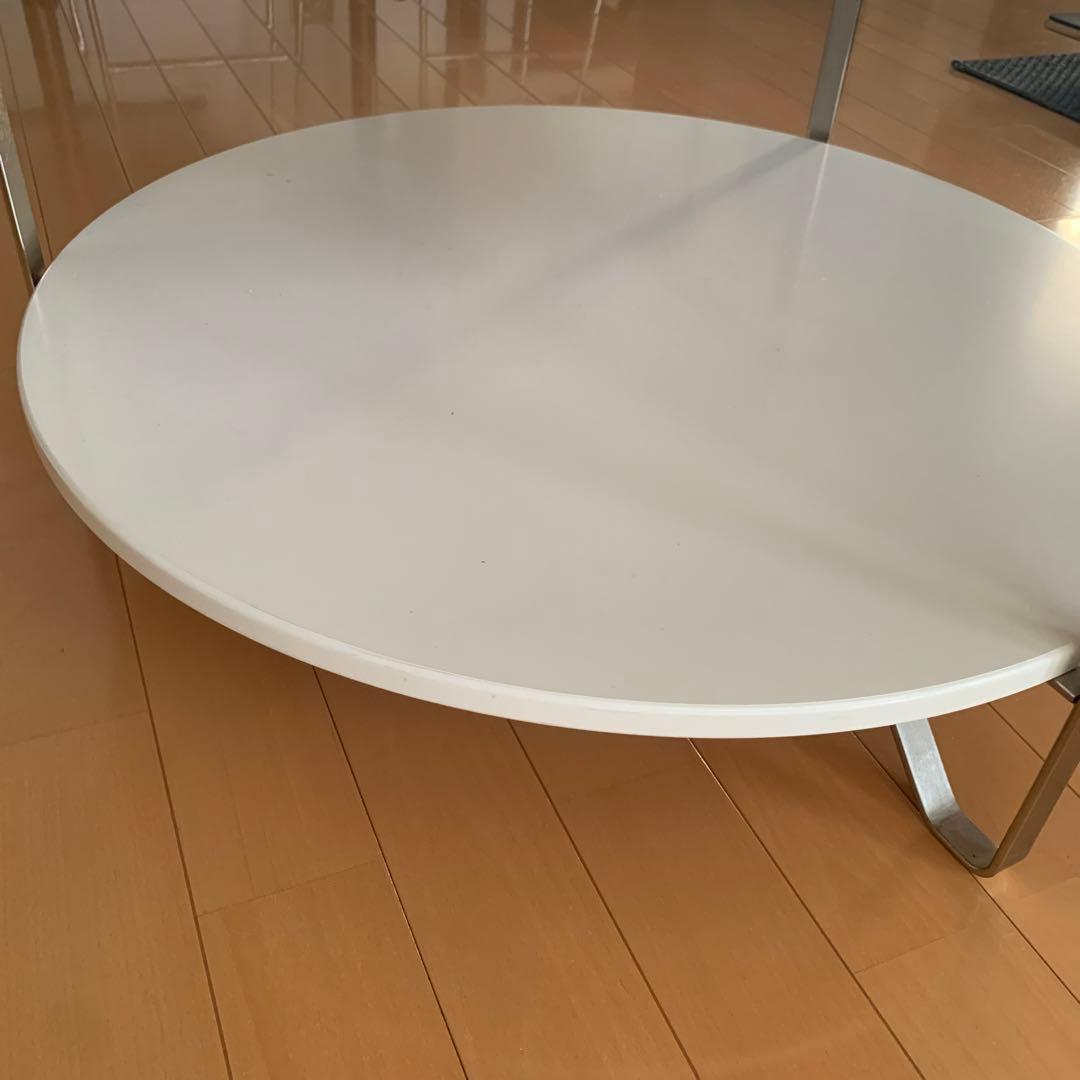 IKEA IMFORS 円形木製コーヒーテーブル 直径80cm 白 ホワイト - メルカリ
