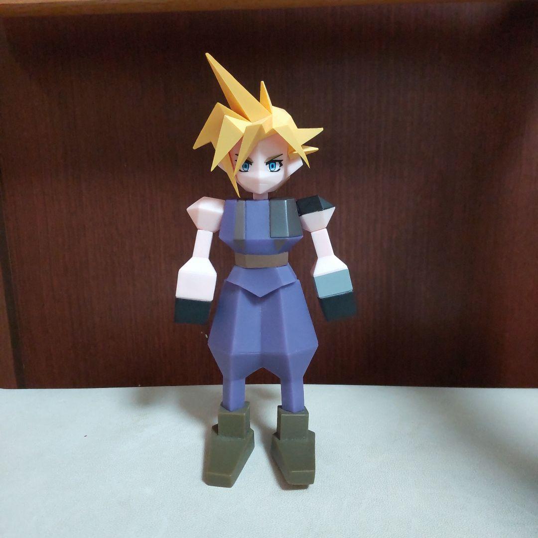 ファイナルファンタジー7 ポリゴンソフビ クラウド・ストライフ - メルカリ