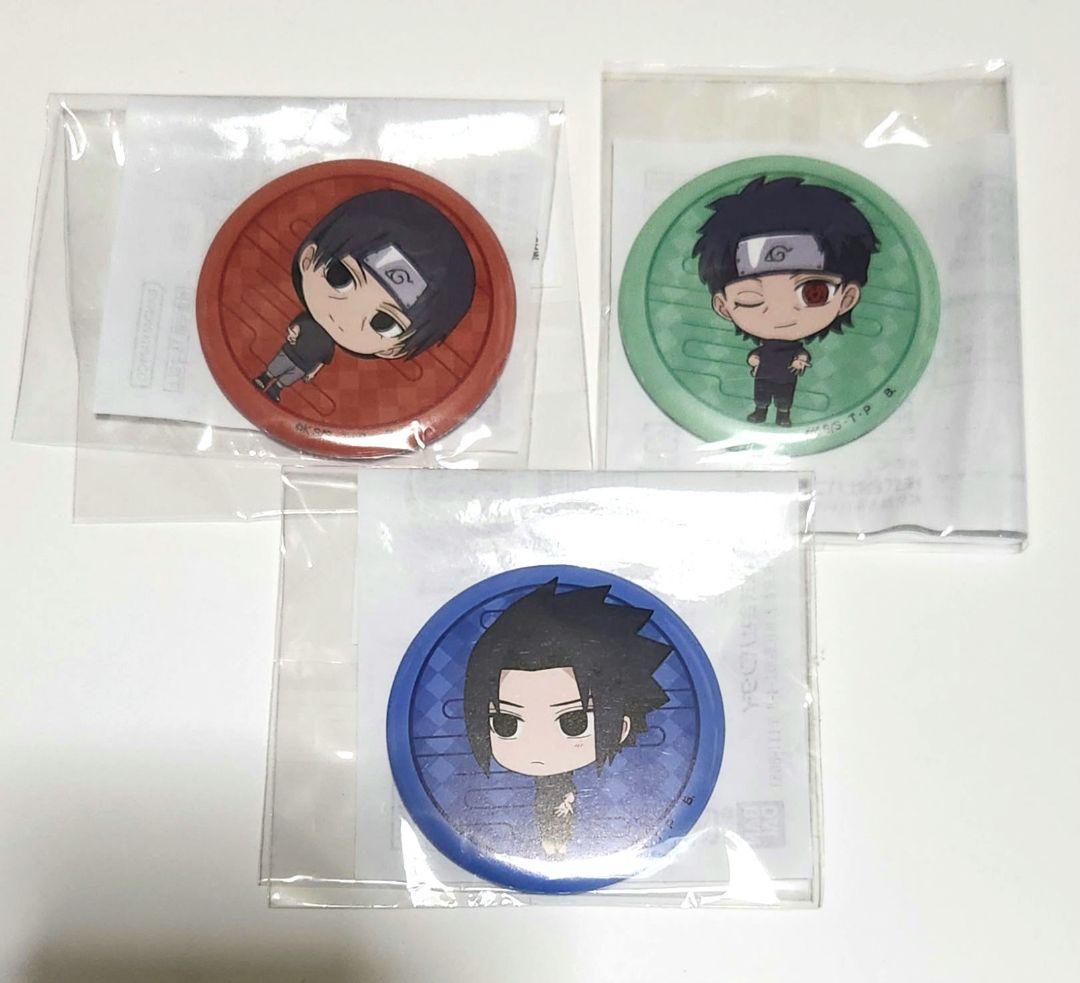 NARUTO つなぎゅっと 缶バッジ イタチ シスイ サスケ - メルカリ
