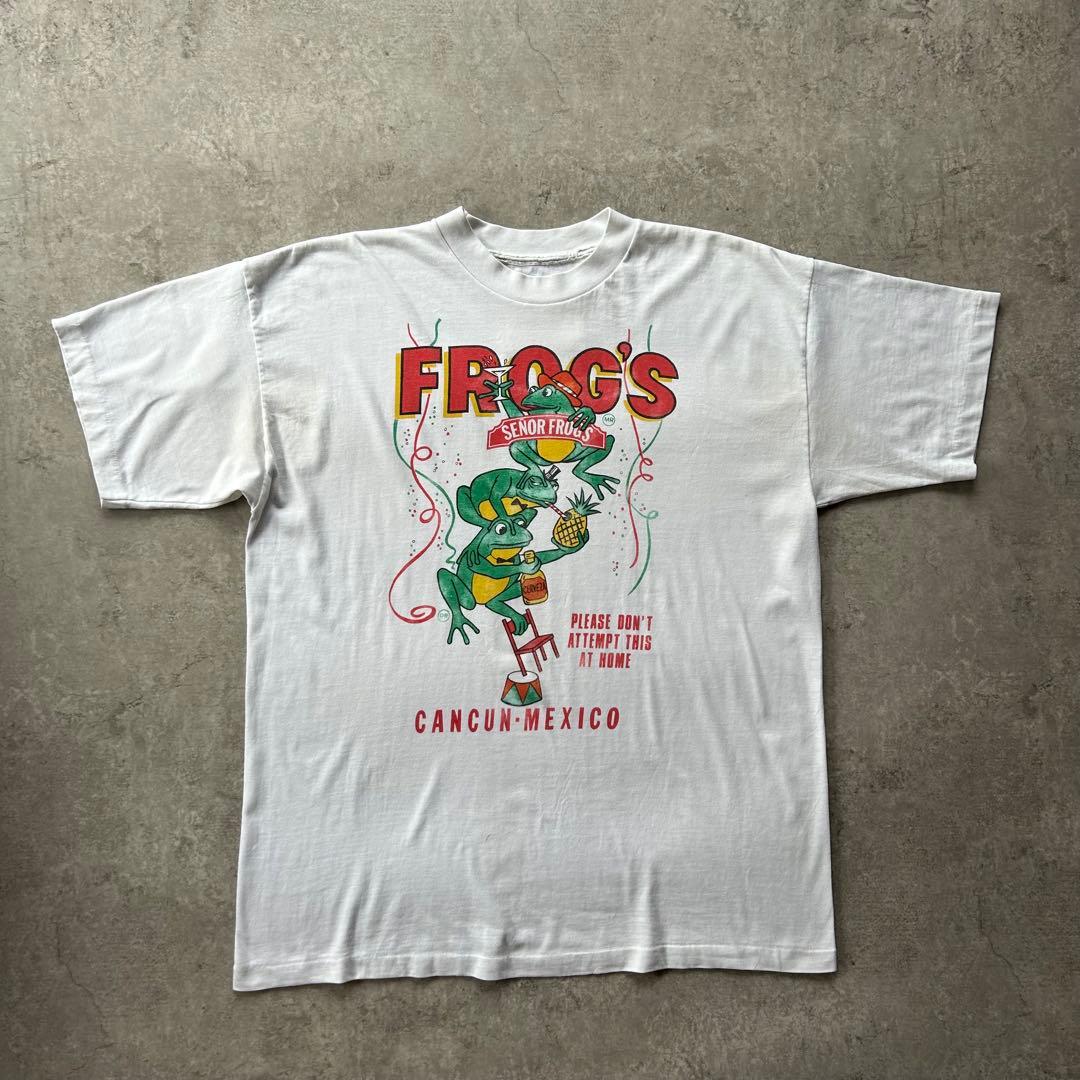 90s セニョール・フロッグス 企業tシャツ ホワイト L - メルカリ