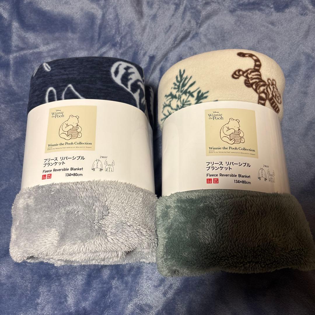 UNIQLO ユニクロ　プーさん　ブランケット　2個セット UNIQLO - 新品 プーさん ブランケット ユニクロ 2個セットの通販 by