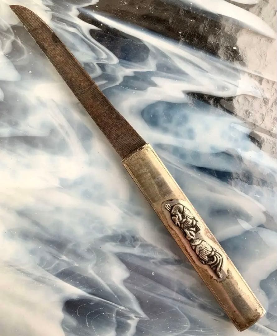 小柄　朱雀図小袋　刀装具（15cm以下の合法サイズ） 小柄：獅子図 Kozuka:Shishi Zu